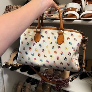 RARE Dooney & Bourke Rainbow, White Handbag
